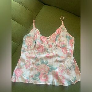 Moving Sale: 100% Silk Vintage Floral Camisole Top